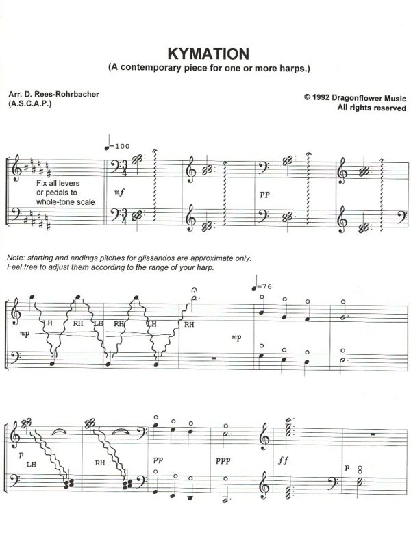 Kymation (Harp Solo, Harp Ensemble) Rees-Rohrbacher D.