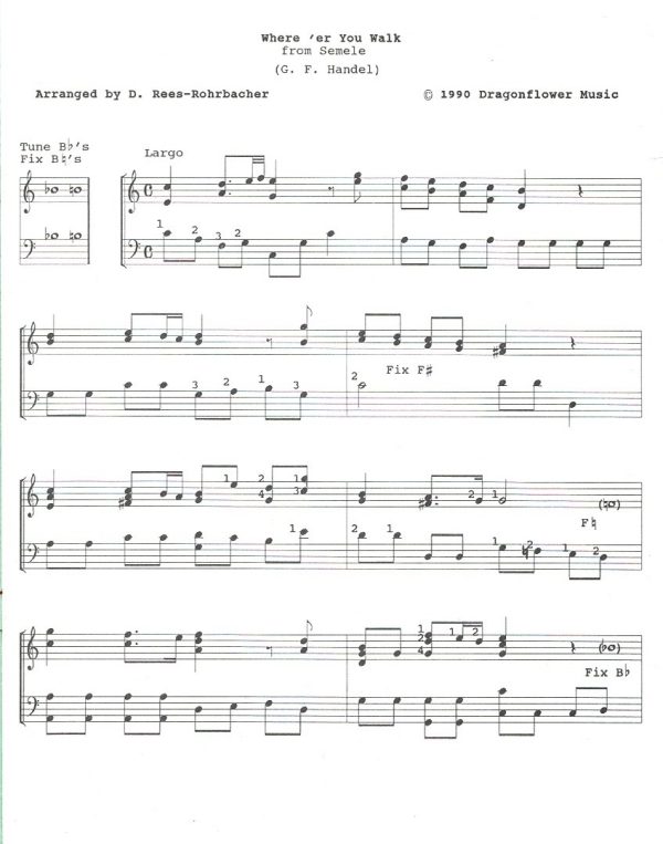 Masters Of The Baroque Era Where'er You Walk From Semele Handel G.F./ Rees-Rohrbacher D.