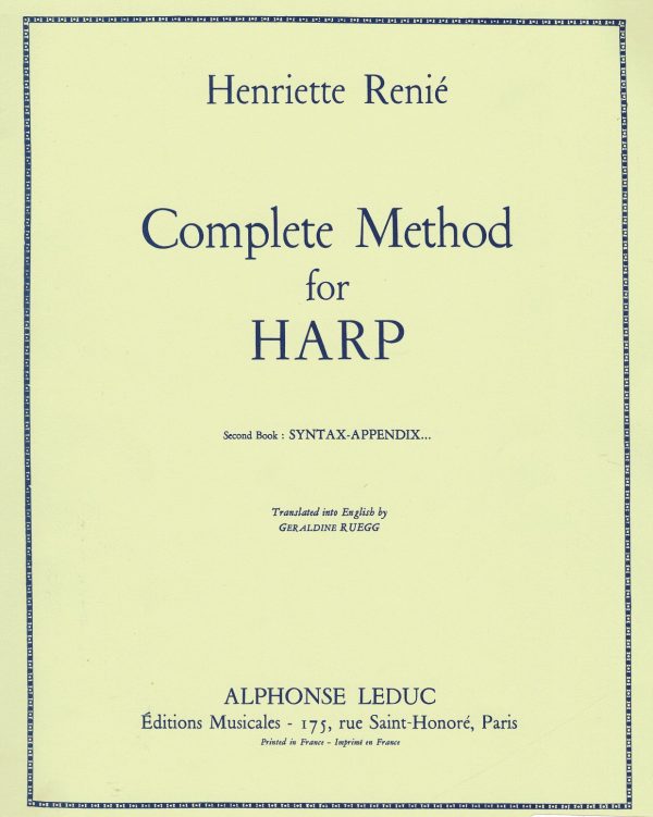 Complete Method For Harp Second Book Renie H.