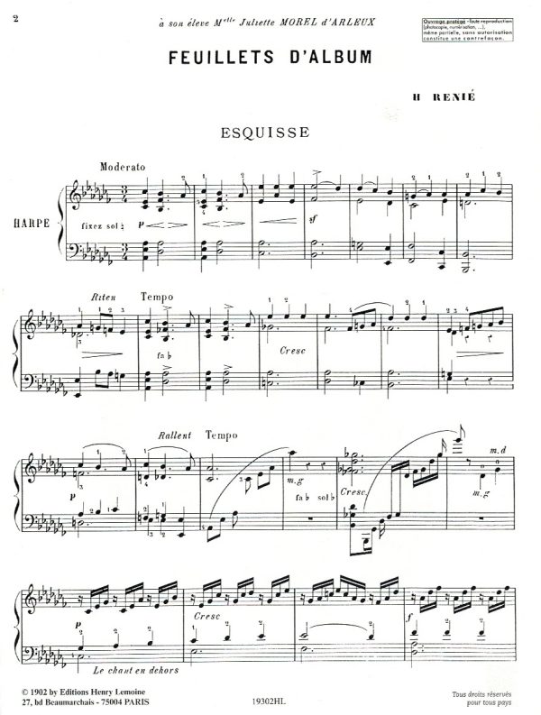 Feuillets D'Album Renie H.