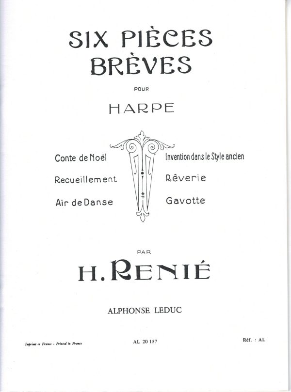 Six Pieces Breves Pour Harpe Renie H.