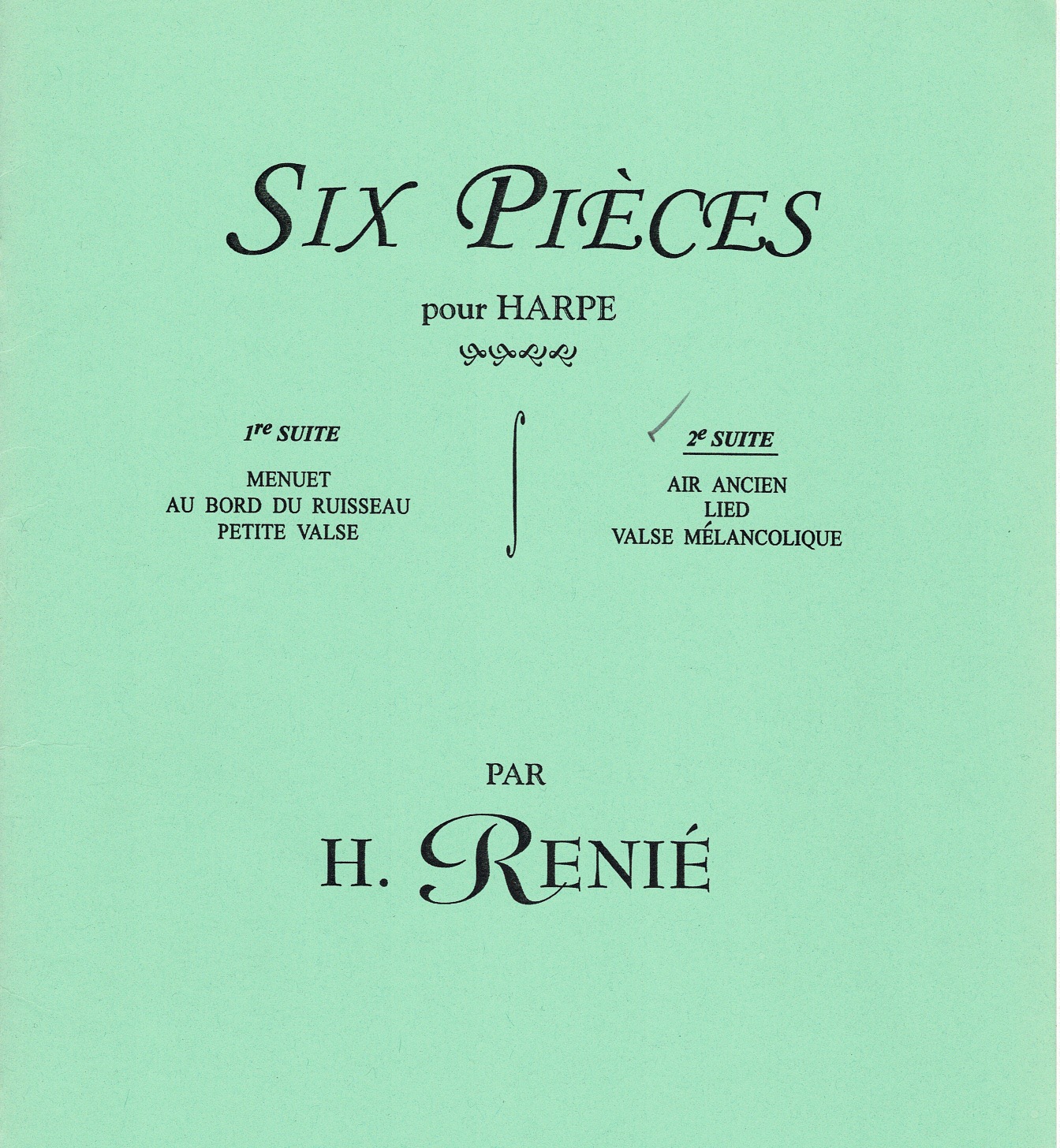 RENIE-Six-Pieces-Pour-Harpe-2nd-Suite-0 Six Pieces Pour Harpe 2nd Suite Renie H.