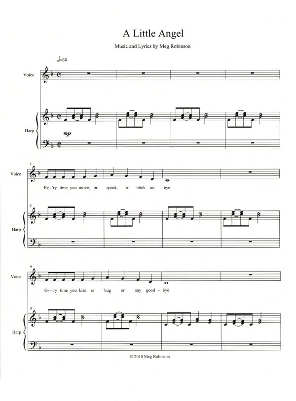 A Little Angel (Voice & Harp) Robinson M.