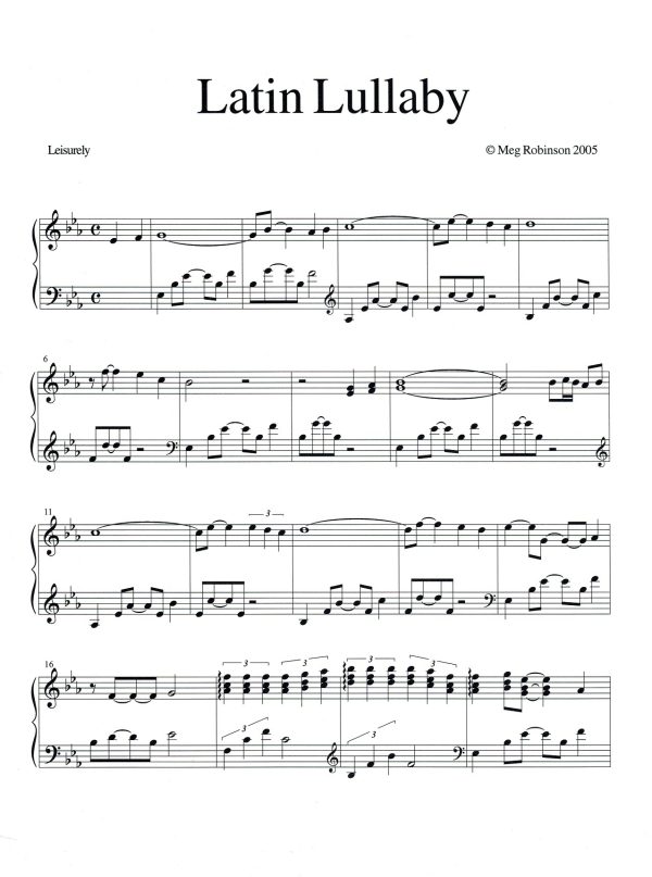 Latin Lullaby Robinson M.