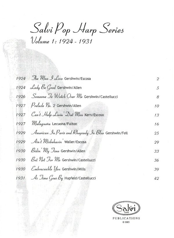 Salvi Pop Harp Series Volume One 1924-1931