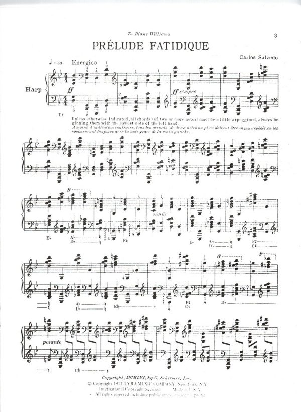 Prelude Fatidique And Suite Of Eight Dances Salzedo C.