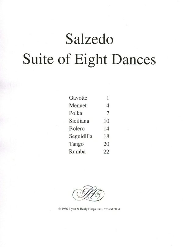 Suite Of Eight Dances Salzedo C.
