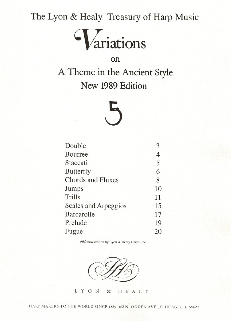 SALZEDO-Variations-On-a-Theme-in-Ancient-Style Variations On A Theme In The Ancient Style Salzedo C.