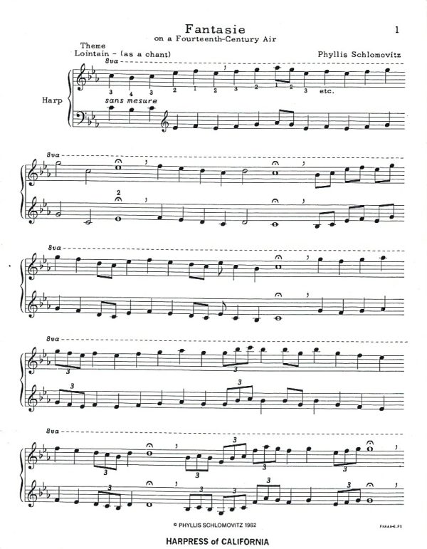 Fantasie On A Fourteenth Century Air Schlomovitz P.