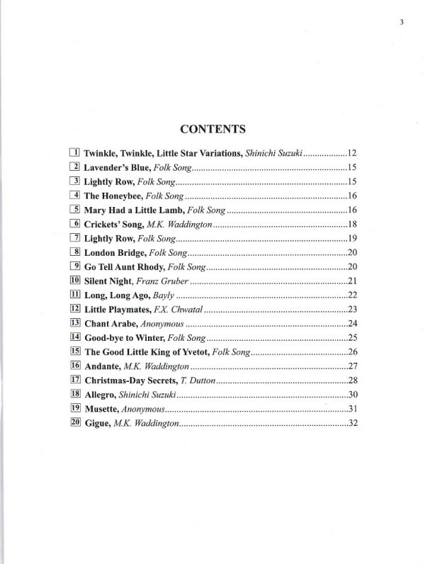 Harp School Volume 1 Suzuki S.