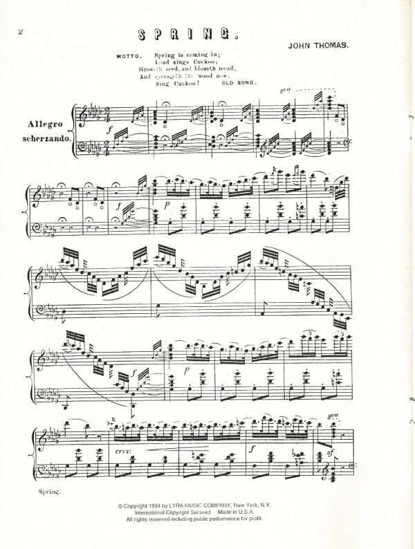 The Seasons For The Harp Spring Thomas J.