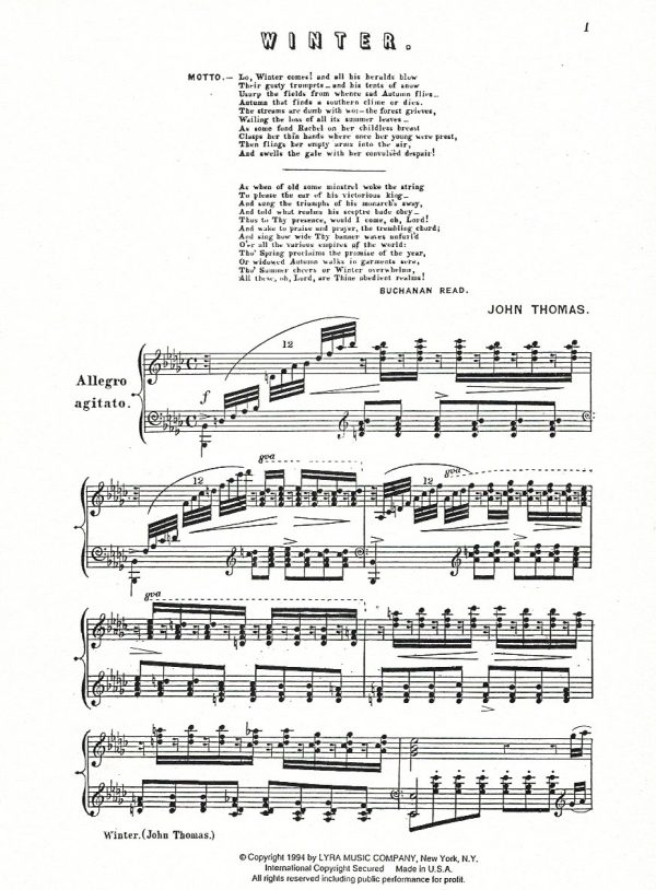 The Seasons For The Harp Winter Thomas J.
