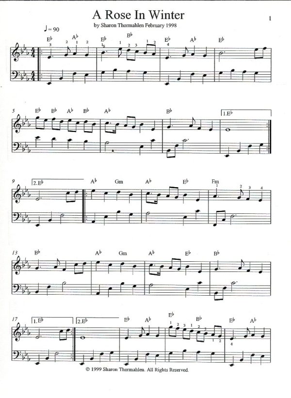 A Rose In Winter Original Harp Music Thormahlen S.