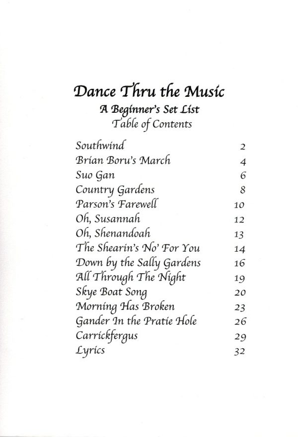 Dance Thru The Music A Beginner's Set List Thormahlen S.