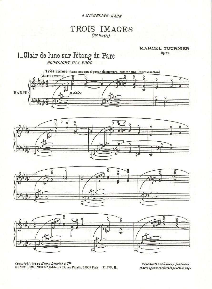 TOURNIER-Images-Pour-Harpe-Suite-No-1-1 Images Pour Harpe Suite No 1 Tournier M.