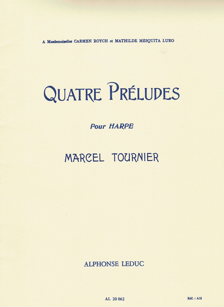 TOURNIER-Quatre-Preludes Quatre Preludes Pour Harpe Tournier M.