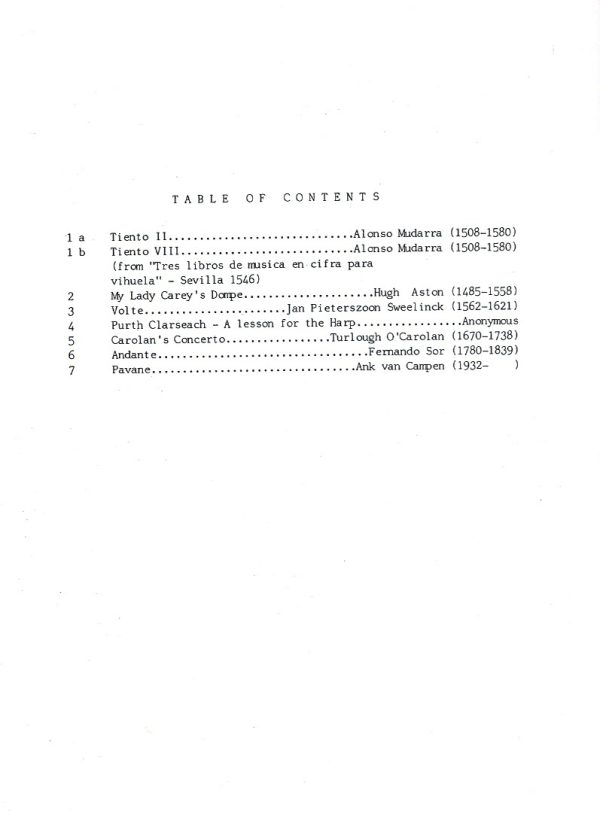 My Harp's Delight Volume 1 Van Campen A.