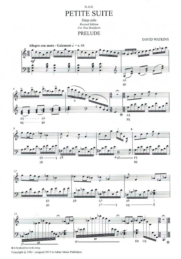 Petite Suite For Harp Watkins D.