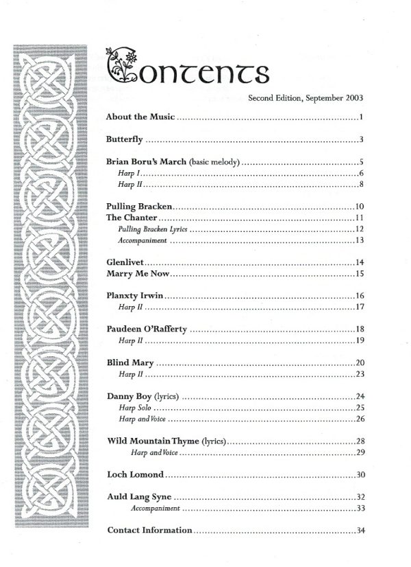 Wild Mountain Thyme (Harp Solo, Harp Duet, Voice & Harp) Witman J.