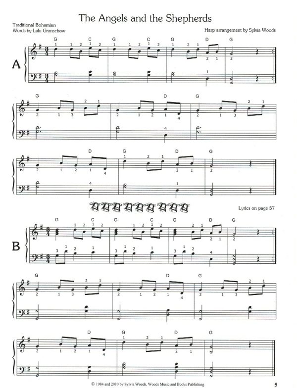 50 Christmas Carols For All Harps Woods S.