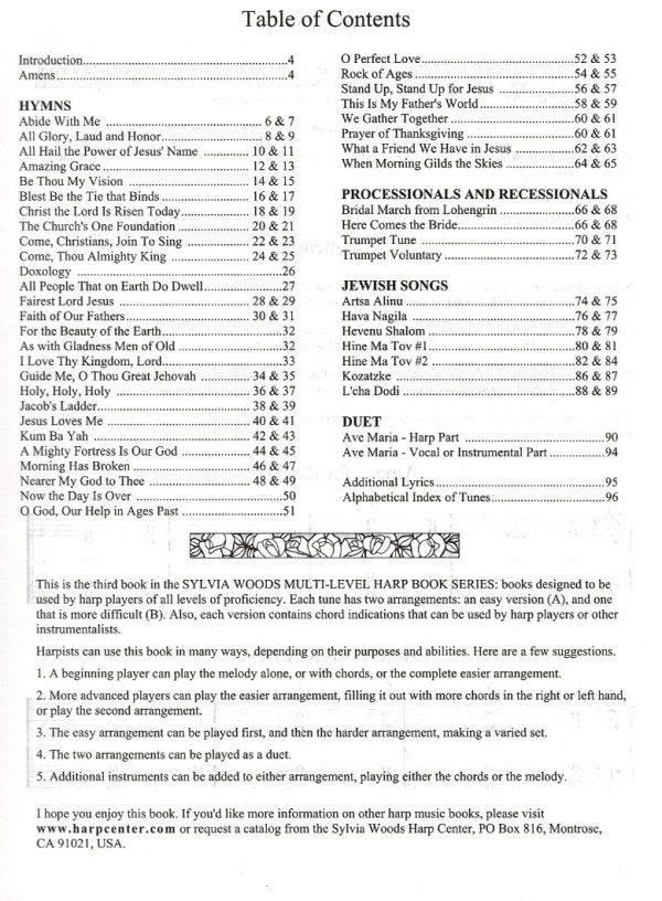 Hymns And Wedding Music For All Harps Woods S.