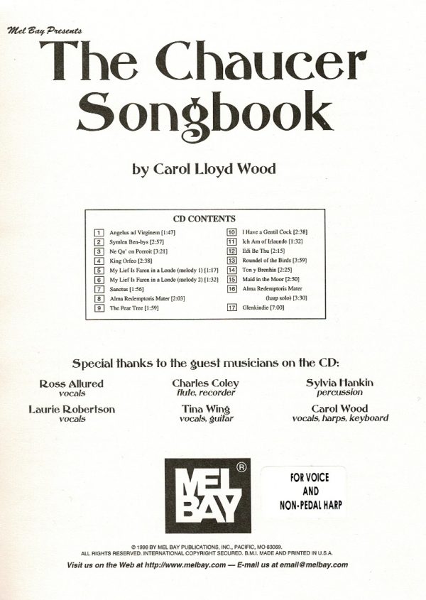 The Chaucer Songbook (Voice & Harp) Wood C.