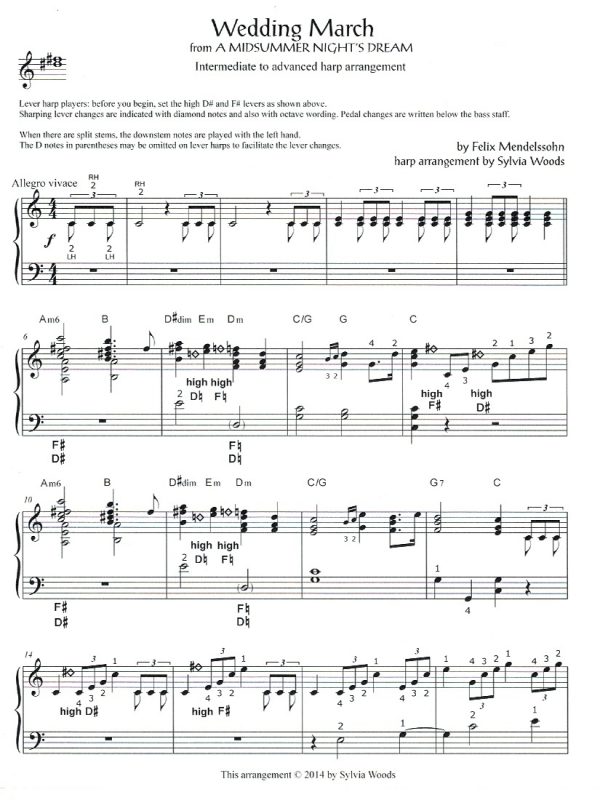 Wedding March Mendelssohn F./Woods S.