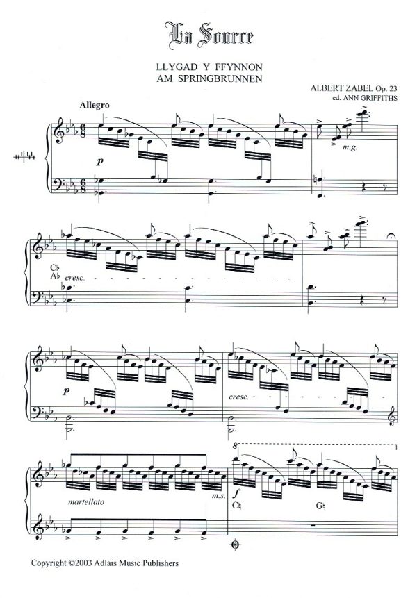 La Source Am Springbrunnen Op. 23 Zabel A.