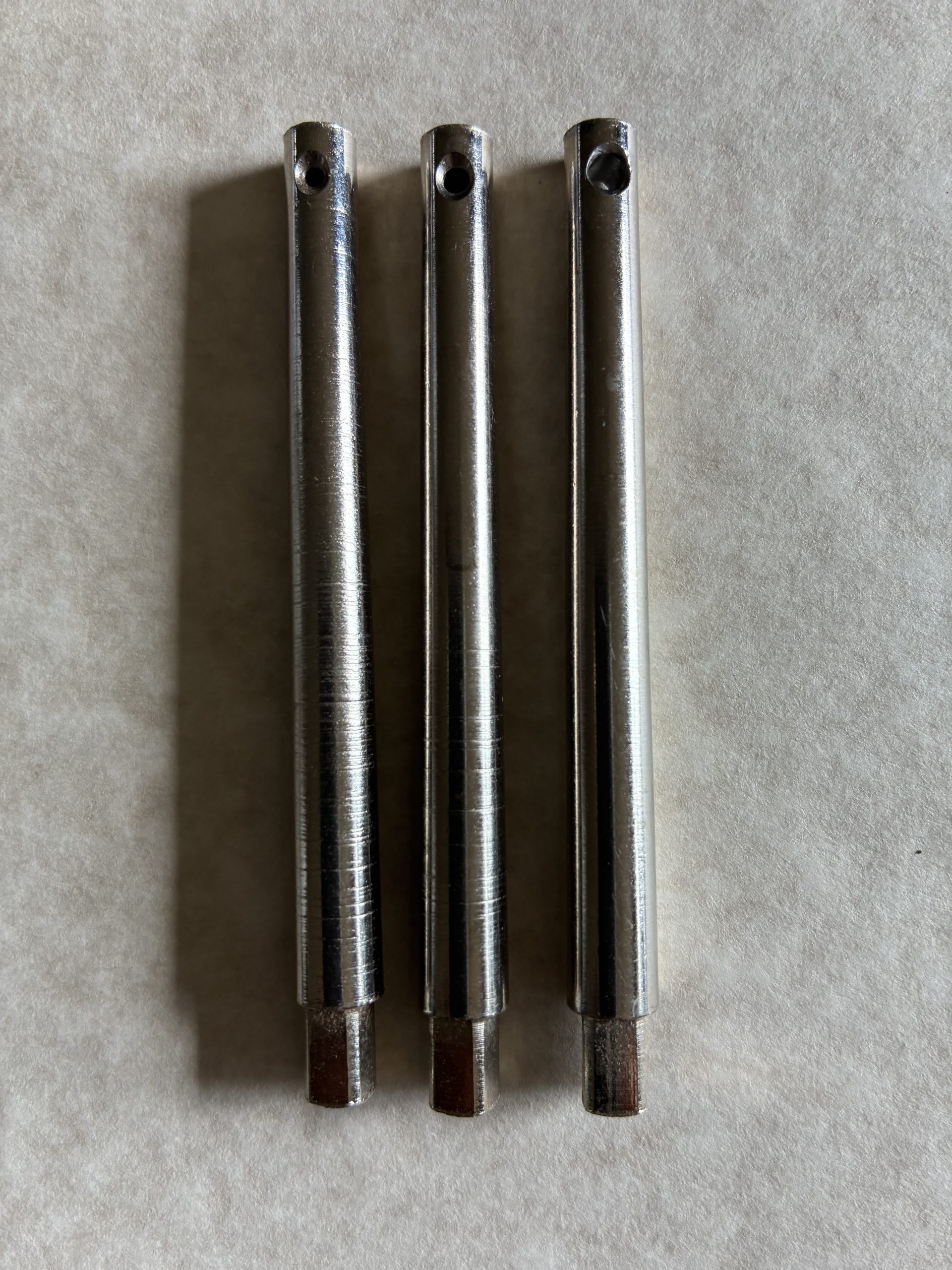 3" No. #5 Taper Nickel Tuning Pin (LARGE Hole)